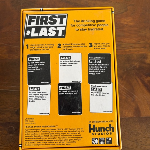 First & Last Drinking Game - Picture 2 of 2